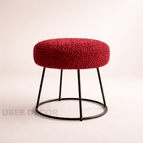 Wine Red Fuzzy Boucle