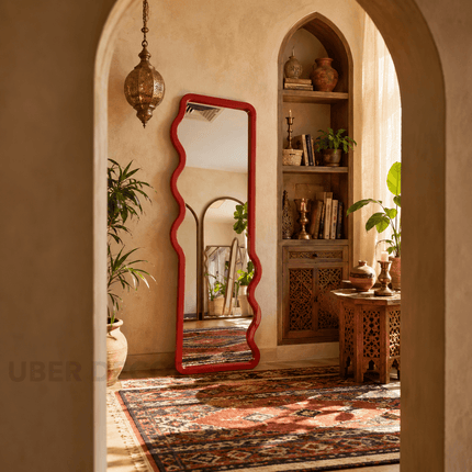 Ayla Asymmetrical Full Length Floor Mirror – Organic Statement Mirror