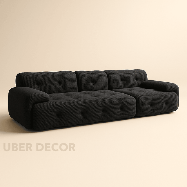 Luanda 3-Seater Italian Designer Sofa – Luxury Floor Lounge Sectional Loveseat for Living Room & Home Décor