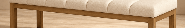Artisan Weave Upholstered Bench Scandinavian Modern Living Dining Entryway Furniture