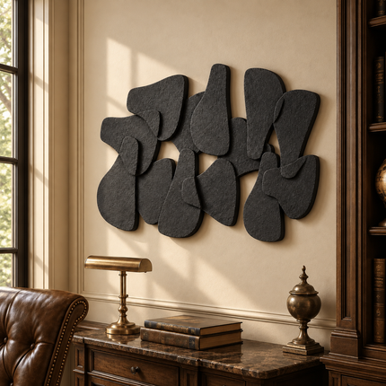Petal Cluster Organic Modern Wall Art – Floral Sculpture for Living Room