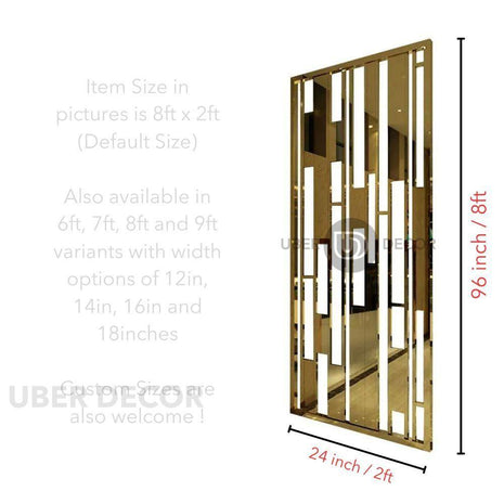 Refined Metal Partition Room Screen Room Divider - Custom Metal Partitions in Stainless Steel - Uber Decor