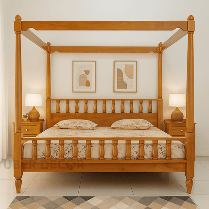 SandalSpires Traditional Four‑Poster Canopy Customisable Bed for Heritage Bedrooms