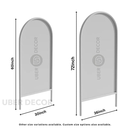 Archie Legends Two Legged Full Length Standing Mirror for Bedroom with optional LED light- Custom Size & Colour - Uber Decor