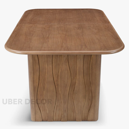 Axton Heritage Dining Table Mid Century Modern Architectural Design Scandinavian Inspired Solid Wood Legs Natural Finish Dining Furniture for Dining Room