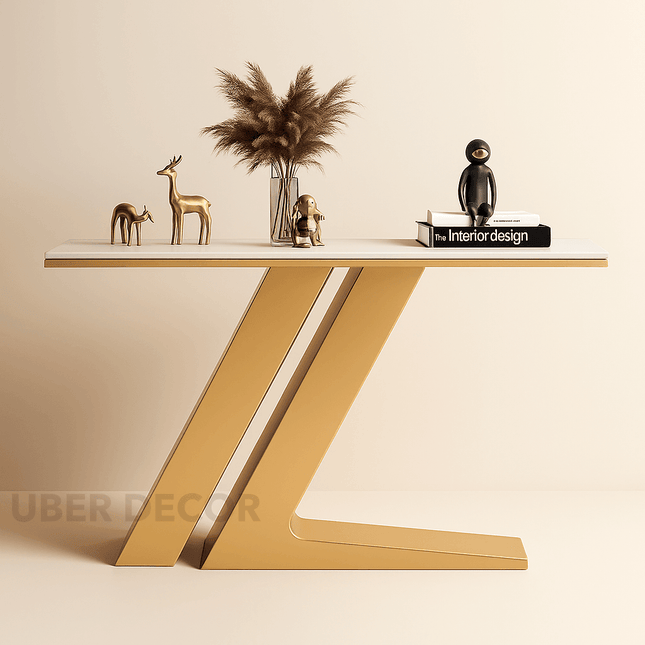 Zeira Axis Console Table – Minimalist Modern Metal Console for Hallways & Living Spaces