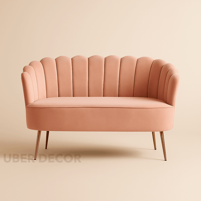 Sariel 50" Loveseat- Tufted Back Curved 2 Seater Sofa for Kids Room, Small Spaces, Hotel, Apartment