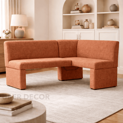 Casa Align Modern L Shaped Corner Bench Minimal Customisable Contemporary Seating for Dining Living Lounge and Office Spaces