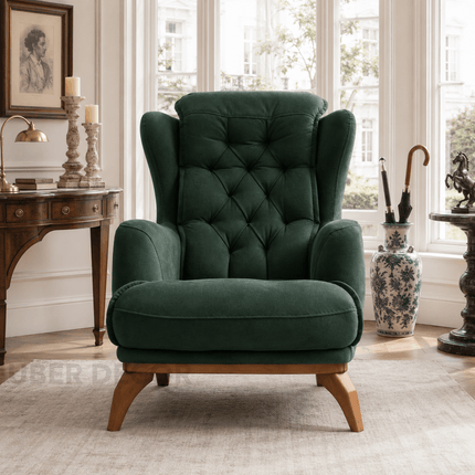 Riven Tufted Wingback Accent Chair – Modern Classic for Lounge
