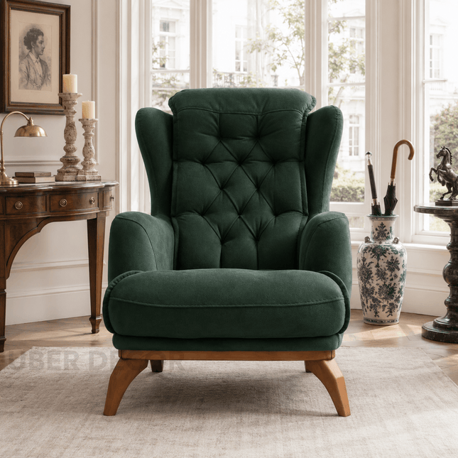Riven Tufted Wingback Accent Chair – Modern Classic for Lounge