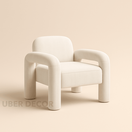 VelvetEra Mid-Century Modern Upholstered Accent Chair – Stylish Velvet Chair for Living Room