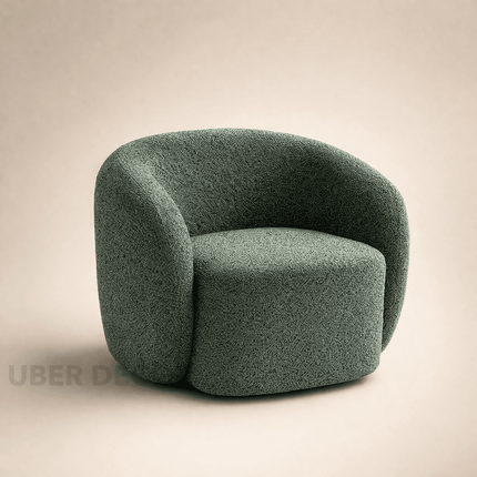 Velora- Upholstered Optional 360 Revolving Swivel Accent Chair with Low Back and Round Base