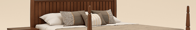 TeakRise Wabi Sabi Four-Poster Panel Bed for Boutique Hotel Suites - Uber Decor