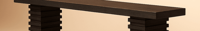 Skandia Serenity Contemporary Solid Wood Architectural Bench Modern Customisable Seating for Dining Living Lounge and Entryway
