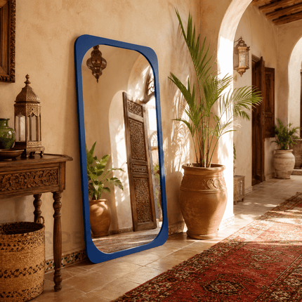 Selma Rounded Rectangle Full Length Moroccan Mirror – Contemporary Floor Mirror