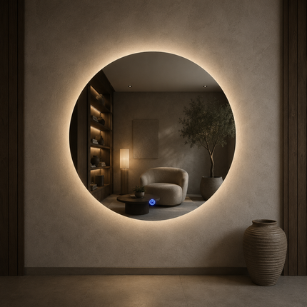 Lustrova front or back lit led  mirror- 3-colour touch button led frameless bathroom vanity mirror