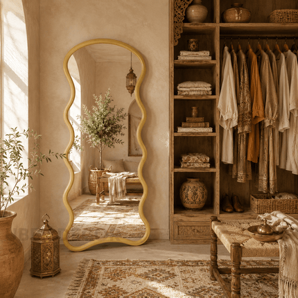 Medina Moroccan Full Length Floor Mirror – Bohemian Style Mirror for Bedroom