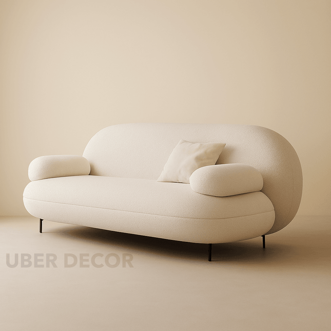 Montreal Modernity - Scandinavian & Minimalist Style - Curved Sofa - For Living Room or Lounge Area