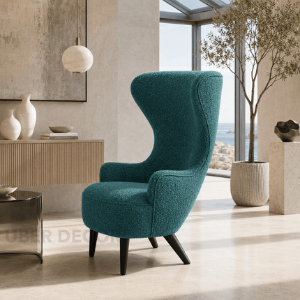 Luken High Back Wing Accent Chair – Contemporary Reading Corner