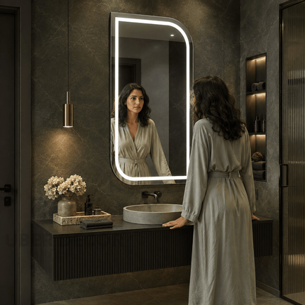 Clover LED Dressing Mirror – Frameless Front Lit or Back Lit Mirror for Bedroom & Vanity