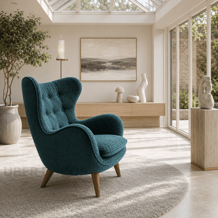 Kalen Tufted Wingback Accent Chair – Scandinavian for Living Room