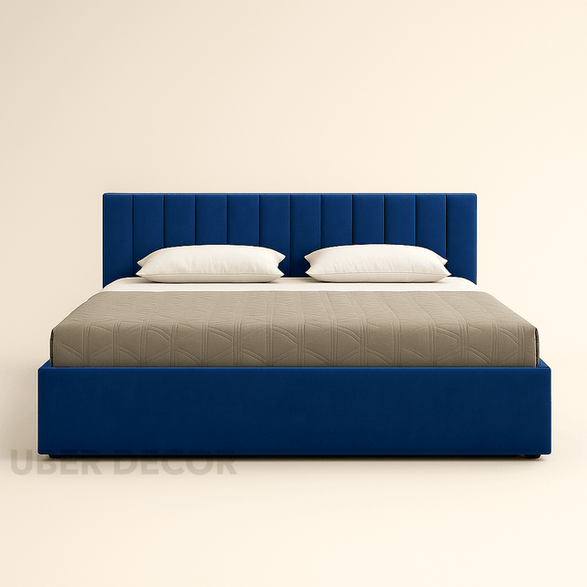 OakMist Contemporary Upholstered Platform Customisable Bed for Minimalist Interiors