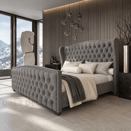 Serenabelle Wingback Bed – Heritage Tufted Luxury for Elegant Bedrooms