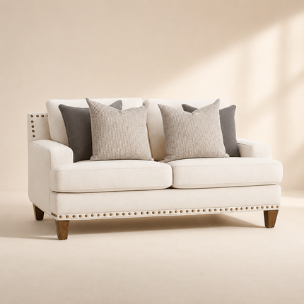 Cannes 65" Upholstered 2 Seater Loveseat Classic Accent Sofa for Elegant Living Spaces