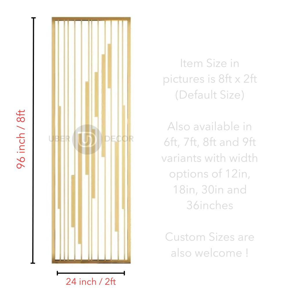 Cascade Modern Elegance Metal Partition Room Screen Divider - Custom Metal Partitions in Stainless Steel