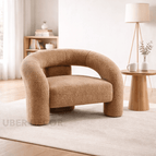 Light Brown Fuzzy Boucle
