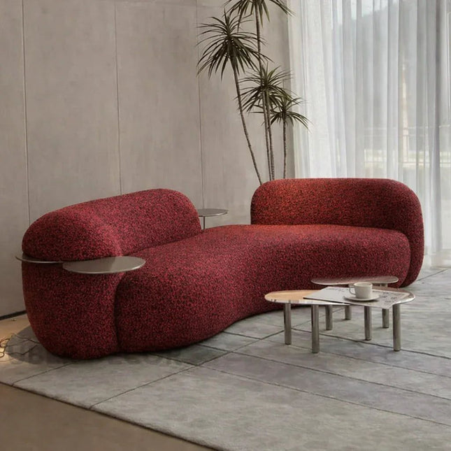 SkyHaven Cloud Lounge Sofa - Ultra-Soft Curved Couch for Minimalist Living Rooms