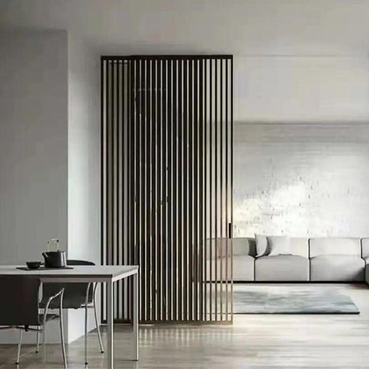 Minimalist Metal Room Partition Screen Room Divider - Custom Metal Partitions in Stainless Steel