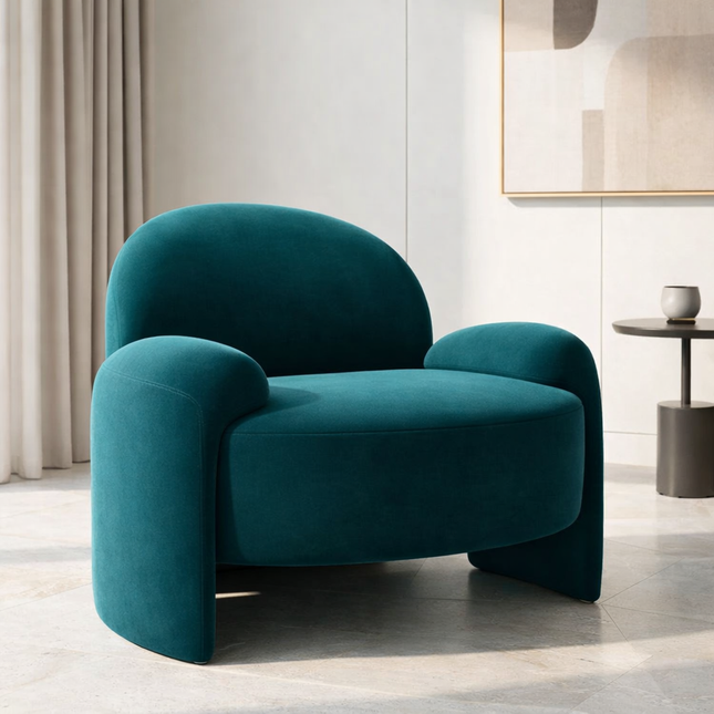 Verdora Lounge Chair Playful Contemporary Accent Statement Seating for Modern Living Room Bedroom and Lounge Interiors