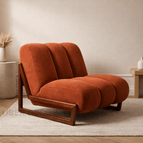 Terracotta-Brown Suede Velvet