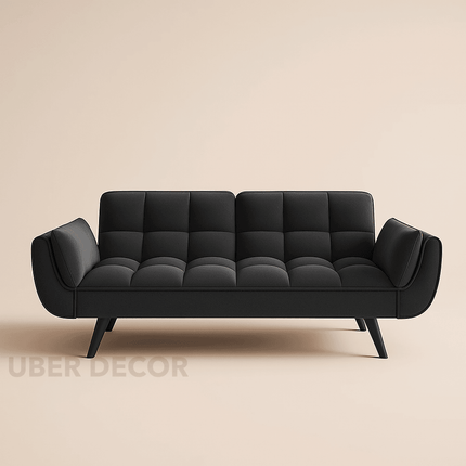 Napoli Futon Bed- Cloud Couch Sofa Convertible Bed- Adjustable Backrest 3-level Foldable Love Seat Sleeper Sofa - Uber Decor