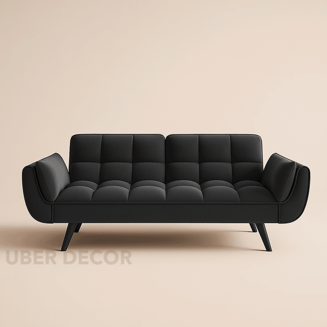 Napoli Futon Bed- Cloud Couch Sofa Convertible Bed- Adjustable Backrest 3-level Foldable Love Seat Sleeper Sofa