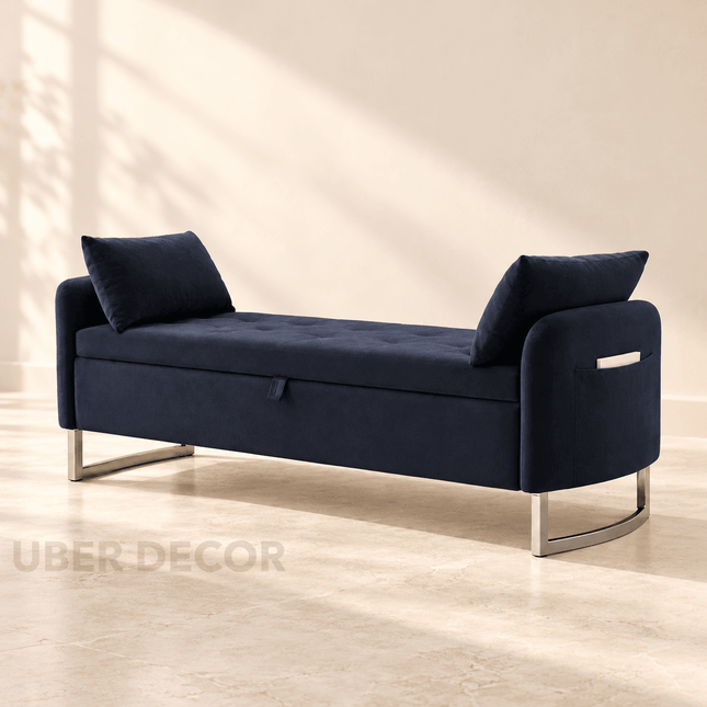 Norelle Contemporary Luxe Flip Top Storage Bench – Modern American-Inspired King Bed Companion for Bedroom & Lounge