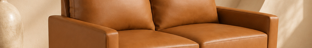 Rikka 57" Square Arm 2-Seater Couch Customisable Compact Sofa for Living Room or Office
