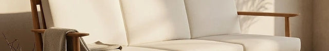 Houston 3-Seater Mid-Century Modern Sofa Wooden Frame Minimalist Couch for Living Room