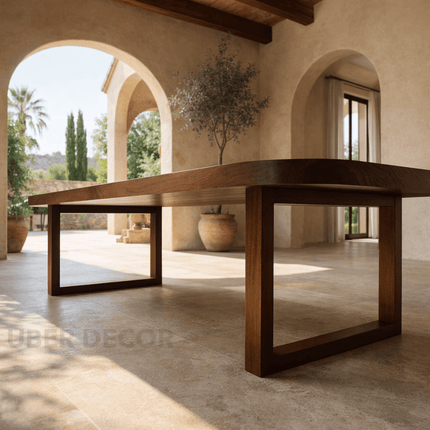 Woodlark Oval Dining Table Mid Century Modern Scandinavian Japandi Design Solid Wood Finish Minimalist Frame Base Dining Table for Dining Room
