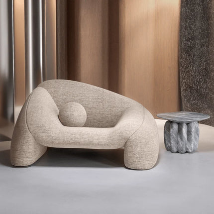 Whisper Ease Mid Century Modern Sculptural Lounge Chair for Living Room and Lounge