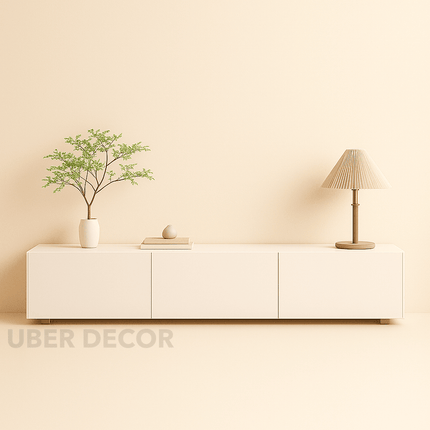 Lunexa Blanc – Ultra Minimal TV Cabinet, Scandinavian Inspired Console