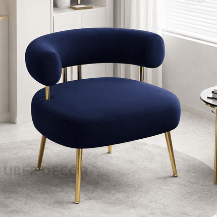 Ciora- Mid Century Sherpa Accent Chair- Round Upholstered Barrel Arm Chair for Small Spaces