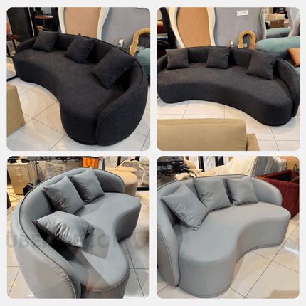Santiago Serenity Sofa - Contemporary & Boho Style - Curved Couch - For Living Room