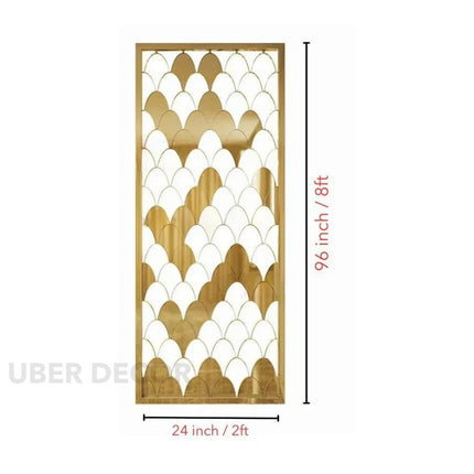 SERAPHIN Stainless Steel Decorative Room Divider Panel Floor To Ceiling Partition For Living Room Dining Area And Foyer