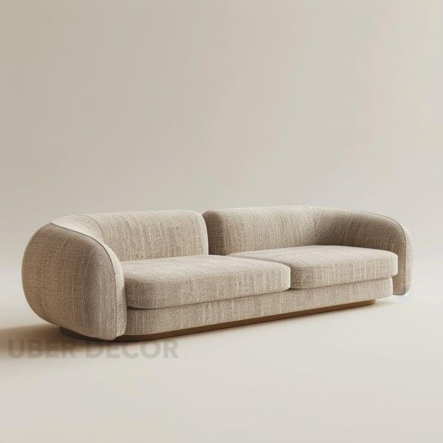 Samara Modern Minimalist Sofa Neutral Upholstered Couch for Living Room