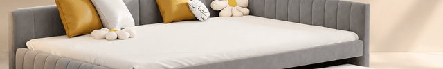 Adana Channel-Tufted Daybed – front view showing channel tufting for kids and teens rooms India