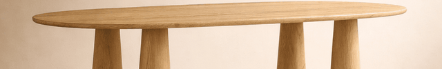 Lynne Haven Oval Dining Table Scandinavian Japandi Design Sculptural Tapered Legs Ideal for Dining Room