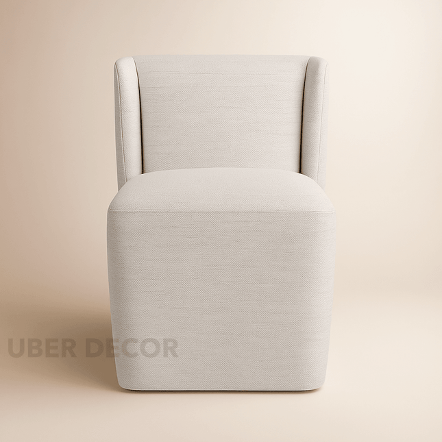 Caro Modern Side Chair with Subtle Wing Back and Streamlined Silhouette for Contemporary Living Spaces - Uber Decor