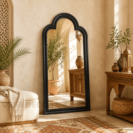 Amani Moroccan Arch Full Length Floor Mirror – Standing Mirror for Bedroom
